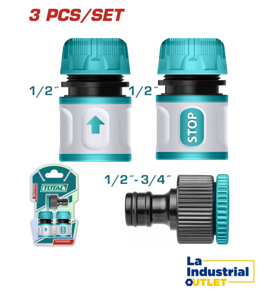 JGO CONEXIONES RAPIDO POR 3PCS PARA MANGUERA TOTAL
