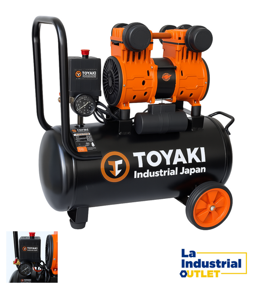 COMPRESOR SILENCIOSO 35LTS 1,6HP LIBRE DE ACEITE TOYAKI