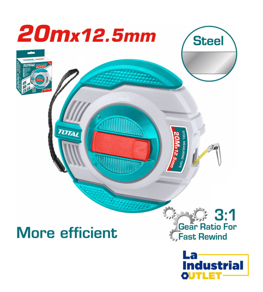 HUINCHA DE MEDIR 20MTS METALICO TOTAL