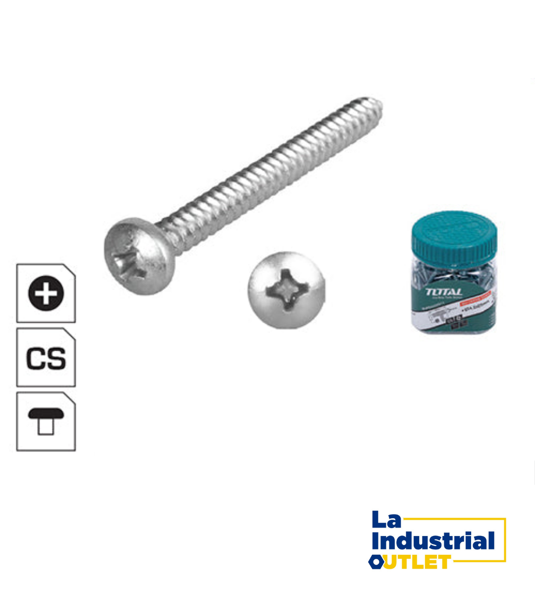TORNILLO ROSCALATA 250PCS ST3.5X19MM TOTAL