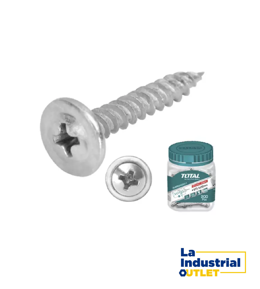 TORNILLO ROSCALATA 200PCS ST4.2X19MM TOTAL