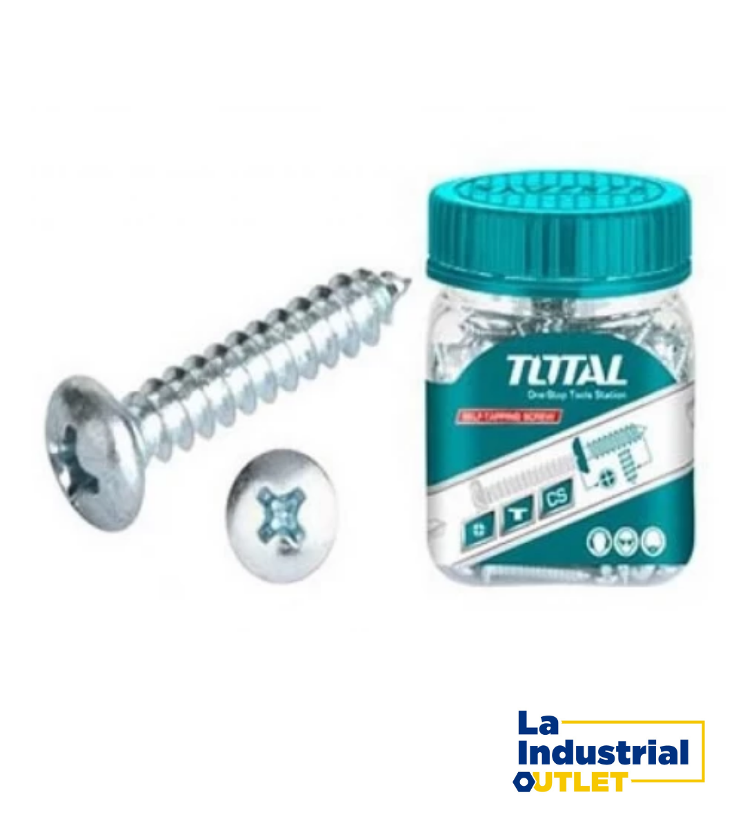 TORNILLO ROSCALATA 100PCS ST4.8X38MM TOTAL