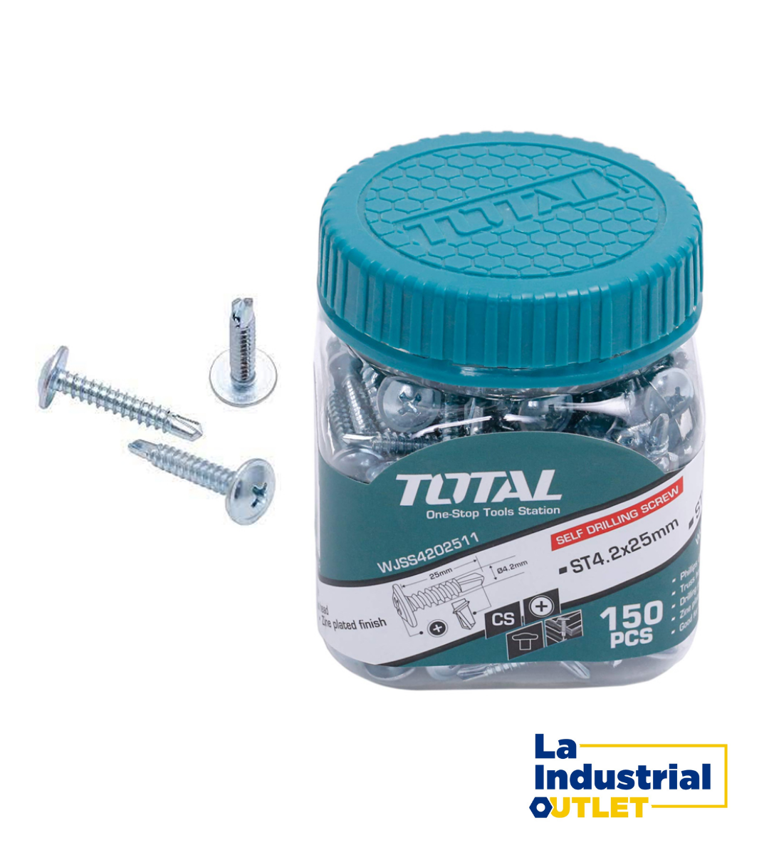 TORNILLO AUTOPERFORANTE 150PCS ST4.2X25MM